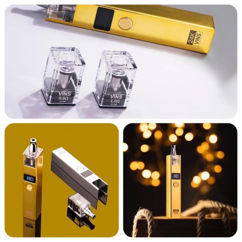 S__54173813 【小煙套組】VINS 24K 小金條 & 18K 小銀磚 30W | 頂級品味,極致體驗 | 鋅合金材質